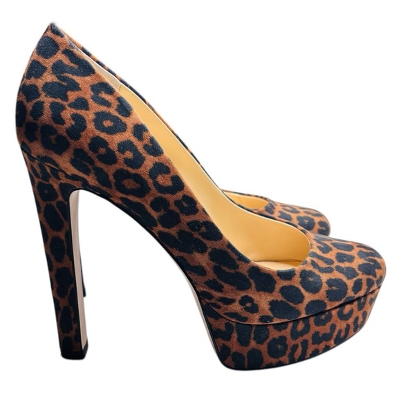 New JESSICA SIMPSON Nellah Animal Print High Heel Platform Pumps Size 8 - Picture 1 of 7